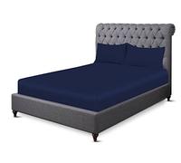 Sapphire collection 200 Thread Count 100% Egyptian Cotton Fitted Sheet (Double, Navy)