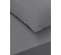 Sapphire collection 200 Thread Count 100% Egyptian Cotton Fitted Sheet (Single, Grey)