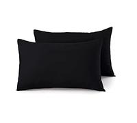 Sapphire collection 300 Thread Count 100% Egyptian Cotton Fitted Sheets (Pair of Pillowcase, Black)