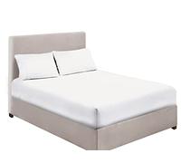 Sapphire Collection Extra Deep Bedding 100 Percent Extra deep Fitted Sheets 16 inch 40CM Egyptian Cotton 200TC 15 Colours Single Double King Super King (King, White)