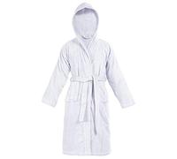 Sapphire Collection Kids 100% Cotton Bathrobe Hooded Terry Towelling Shawl Collar Bath Robe Bath Robe Dressing Gown 7 Colours Age 8-14 (Age 8-10, White)