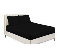 Sapphire Collection Luxury Percale Non Iron Black Fitted Sheet Size (Single)