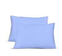 Sapphire Collection Luxury Percale Non Iron Blue Pair Of Pillowcases