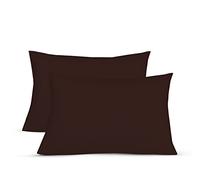 Sapphire Collection Luxury Percale Non Iron Chocolate Pair Of Pillowcases