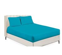 Sapphire Collection Luxury Percale Non Iron Teal Fitted Sheet Size - Single