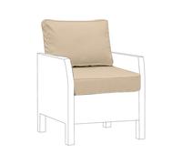 Sapphire Collection Outdoor Garden Rattan seat cushions Water Resistant Pad for Keter Allibert California Furniture Patio Chair Cushion Padding (2 Pc Cream Armchair)