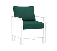 Sapphire Collection Outdoor Garden Rattan seat cushions Water Resistant Pad for Keter Allibert California Furniture Patio Chair Cushion Padding (2 Pc Green Armchair)