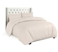 Sapphire Collection Plain Duvet Cover With Pillow Case Non Iron Percale Quilt Cover Bedding Bedroom Set (Single, Mocha)