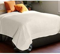 Sapphire Collection Pure 100% organic Cotton thermal Soft Lightweight Adult Cellular Blanket (Cream, King 260 * 230cm)