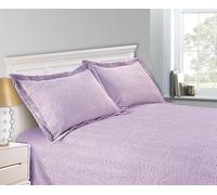 Sapphire Collection SC Lavender Candlewick Bedspread Traditional Bed Throw Size Single Double & King (Oxford Pillowcase Cover Only)