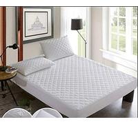 Sapphire Collection Waterproof Quilted Mattress Protector Fitted 30cm Deep Skirt Soft Touch for Extra Comfort Non Noisy Hotel Quality Anti-Allergy & Breathable ((Single (90 × 190 cm + 30cm))
