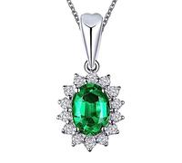 Sapphire Diamond Pendant Party Wedding Pendants Chain Necklace For Women Charm Jewelry