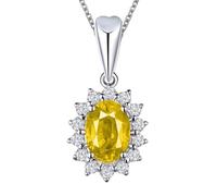 sapphire diamond pendant party wedding pendants chain necklace for women charm jewelry Made in China