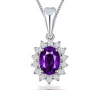 Sapphire Diamond Pendant Wedding Pendants Chain Necklace For Women Jewelry