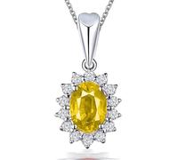 Sapphire Diamond Pendant Wedding Pendants Chain Necklace For Women Jewelry