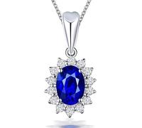 Sapphire Diamond Pendant Wedding Pendants Chain Necklace For Women Jewelry