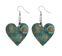 Sapphire & Jade Mandalas Cute Wooden Earrings for Women Dangling