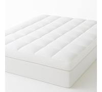 Sapphire Mattress Topper - 10 cm Thick With Elastic Corner Straps, Quilted Bed Topper Soft & Fluffy. Hypoallergenic & Machine Washable! (Single - 90x190 cm)