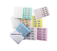 Sapphire Printers Pack of 10 Cloakroom and Raffle Tickets - 1-1000 Tombola Draw Numbered Charity Events Prize Draw Lucky Draw