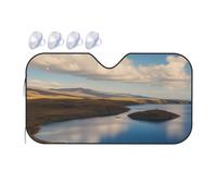 Sapphire Skies Printed Car Windshield Sun Shade Snow Sun Blocker Heat Windscreen Cover For Automotive Hatchbacks Vehicle 76x140cm