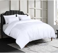 Sapphire Textile Luxury Egyptian Cotton Duvet Cover with Pillowcases Bedding Set 300 Thread Count 100% Cotton Hotel Quality with Easy Closure (White, Super King)