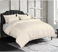 Sapphire Textile Luxury Egyptian Cotton Duvet Cover with Pillowcases Bedding Set 300 Thread Count 100% Cotton Hotel Quality with Easy Closure (Cream, Super King)