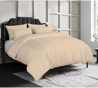 Sapphire Textile Luxury Egyptian Cotton Duvet Cover with Pillowcases Bedding Set 300 Thread Count 100% Cotton Hotel Quality with Easy Closure (Mocha, Super King)