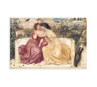 Sappho And Her Lover - Erinna in A Garden Canvas Art Poster And Wall Art Picture Print Modern Family Bedroom Decor Unframe 16x24inch(40x60cm)