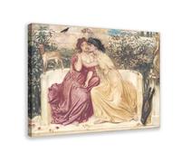 Sappho And Her Lover - Erinna in A Garden Canvas Art Poster And Wall Art Picture Print Modern Family Bedroom Decor Frame 12x18inch(30x45cm)