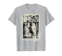 Sappho Lovers Tarot Card Aphrodite Greek Mythology T-Shirt, Men, Heather Grey, Large