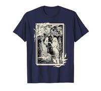 Sappho Lovers Tarot Card Aphrodite Greek Mythology T-Shirt, Men, Navy Blue, 3X-Large