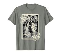 Sappho Lovers Tarot Card Aphrodite Greek Mythology T-Shirt, Men, Olive Heather, Medium