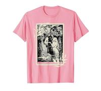 Sappho Lovers Tarot Card Aphrodite Greek Mythology T-Shirt, Men, Pink, Medium