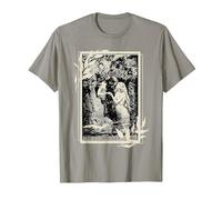 Sappho Lovers Tarot Card Aphrodite Greek Mythology T-Shirt, Men, Slate Grey, Small