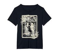 Sappho Lovers Tarot Card Aphrodite Greek Mythology T-Shirt, Women's Plus, Black, 5X