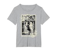 Sappho Lovers Tarot Card Aphrodite Greek Mythology T-Shirt, Women's Plus, Heather Grey, 2X