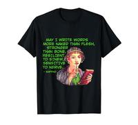 Sappho - May I Write Words Stronger Than Bone T-Shirt, Men, Black, 6X-Large