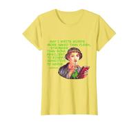 Sappho - May I Write Words Stronger Than Bone T-Shirt, Women, Lemon Yellow, Medium