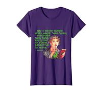 Sappho - May I Write Words Stronger Than Bone T-Shirt, Women, Purple, Medium