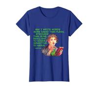 Sappho - May I Write Words Stronger Than Bone T-Shirt, Women, Royal Blue, X-Large