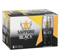 Sapporo Premium Black Beer Can 12x650ml