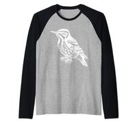 Sapsucker Line Art Birdwatcher Raglan Baseball Tee