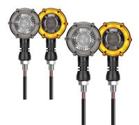 SAQPOFGM Motorcycle Sequential Flowing Flash Indicator Lamp 12V 10mm Retro Dual-color Rotate Turn Signal Light For PCX 125 PCX125 NC750X X ADV 750