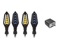 SAQPOFGM Motorcycle Turn Signal Indicator Blinker Light White Amber DRL Arrows Sequential Flowing 12V 10mm For APRILIA RS 660 125 Shiver 750 RS660 RS125