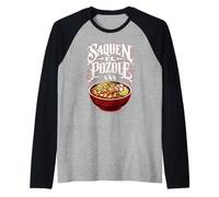Saquen El Pozole Funny Mexican Food Menudo Mexico Sopa Maiz Raglan Baseball Tee