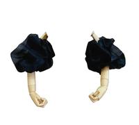 saqulopr Organza Puff Sleeves Detachable for Wedding Dresses Stretchy Cuff, Black, One Size