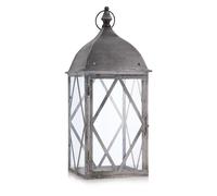 Sara by Sara Davies 58cm Rustic Glass Panel Lantern GREY RUSTIC