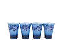 Sara Miller Anniversary Set of 4 Decorated Tumblers, Blue