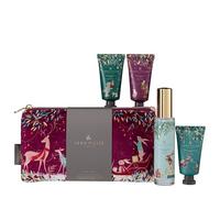 Sara Miller Beauty Body Cream, Body Wash, Foot Cream 3x 30ml, Pillow Mist 45ml, Velvet Pouch, Moisturiser, Shea Butter, Travel Size, Vegan and Cruelty Free, Beauty Gift, Christmas Stocking Filler