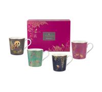 Sara Miller Chelsea Bird Porcelain Set of 4 Mugs in Gift Box Kitchen Accessory